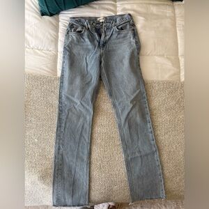 Agolde Light Blue Straight Leg Jeans
